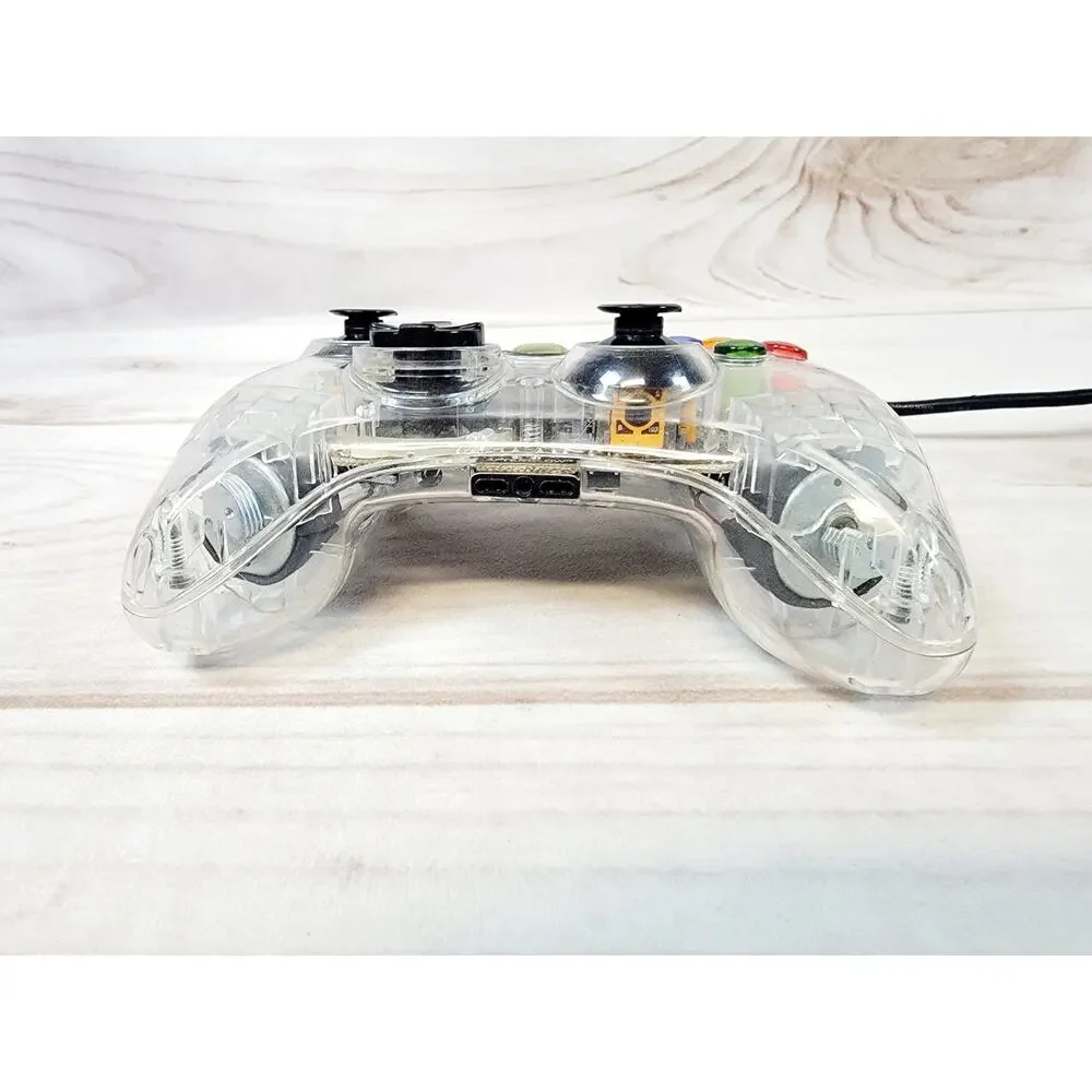 Xbox 360 Clear PDP Afterglow Wired Controller Model PL-3702 Breakaway